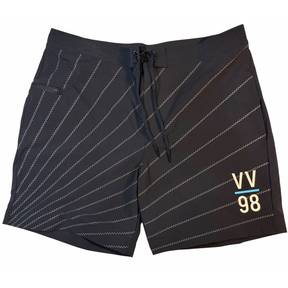 Vineyard Vines Mens OTG Board Short Performance 7" Black Stretch Water Repellent
